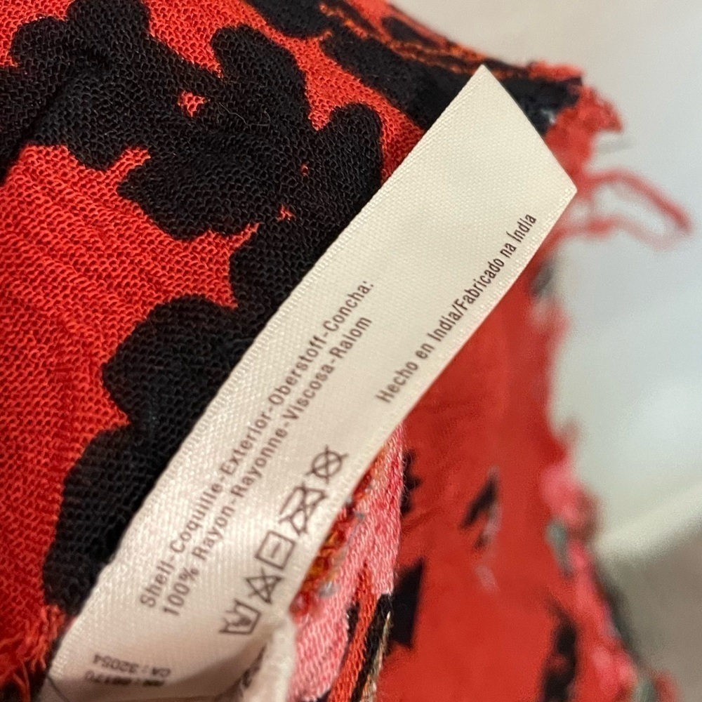 Free People One Moonlight Garden Red Floral Sleeveless Jumpsuit Size Medium - Picture 12 of 13